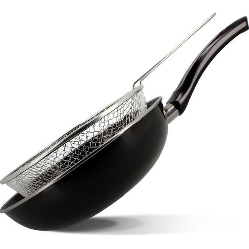 Poele à Frire - 3645749 - En Acier Émaillé - Noir - 26 Cm - Tous Feux Dont Induction