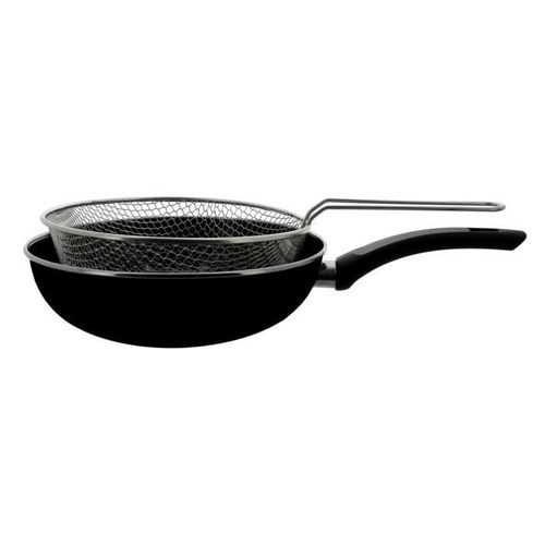 Poele à Frire - 3645749 - En Acier Émaillé - Noir - 26 Cm - Tous Feux Dont Induction