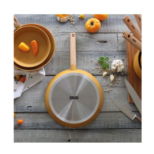 Poêle Aluminium 24cm Jaune - 7930274