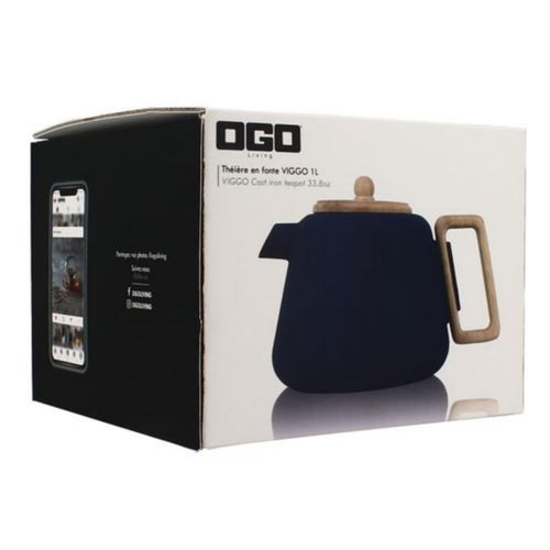 Théière En Fonte 1l Bleu - 7912177