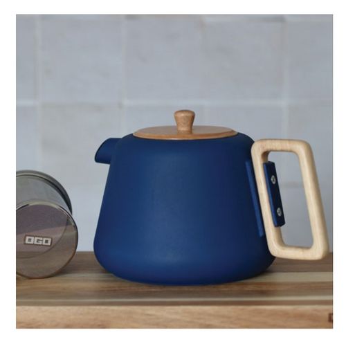 Théière En Fonte 1l Bleu - 7912177