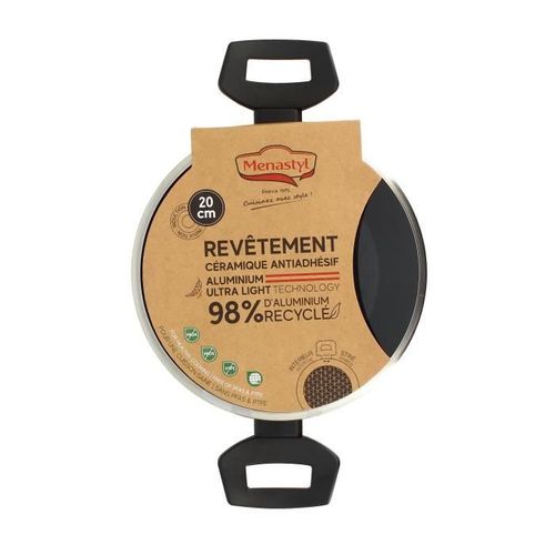 Faitout - 6020646 - En Aluminium Forgé - 20 Cm - Noir - Tous Feux Dont Induction