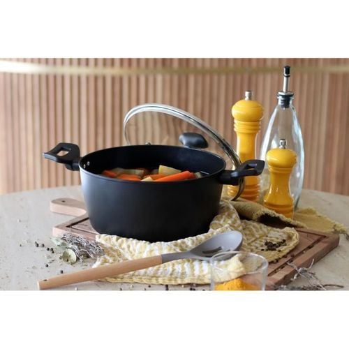 Faitout - 6020647 - En Aluminium Forgé - 24 Cm - Noir - Tous Feux Dont Induction