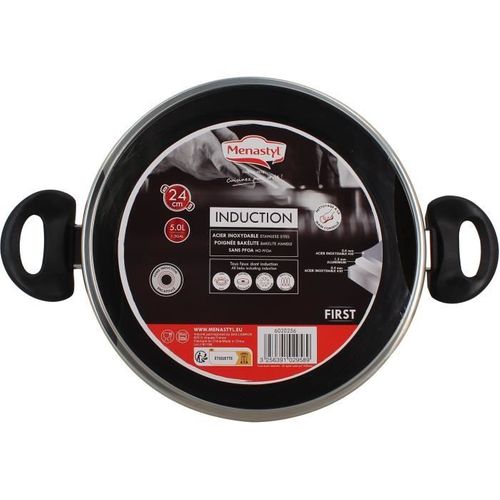 Faitout - 6020256 - En Acier Inoxydable - 24 Cm - Tous Feux Dont Induction