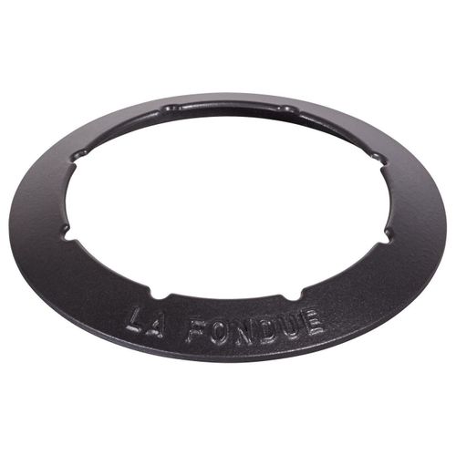 Service à Fondue En Fonte, Rond, 2 Anses, Ø 20 Cm, Noir Mat