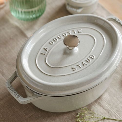 Cocotte Ovale 33 Cm Truffe Blanche