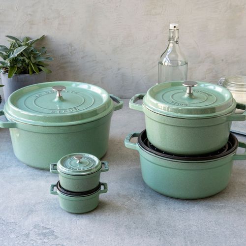 Cocotte 24 Cm, Rond(e), Sauge, Fonte