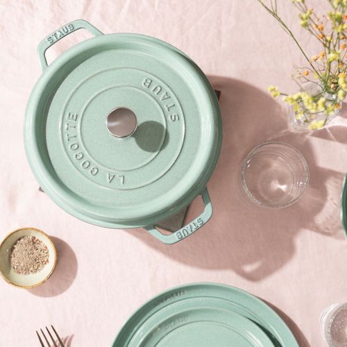 Cocotte 20 Cm, Rond(e), Sauge, Fonte