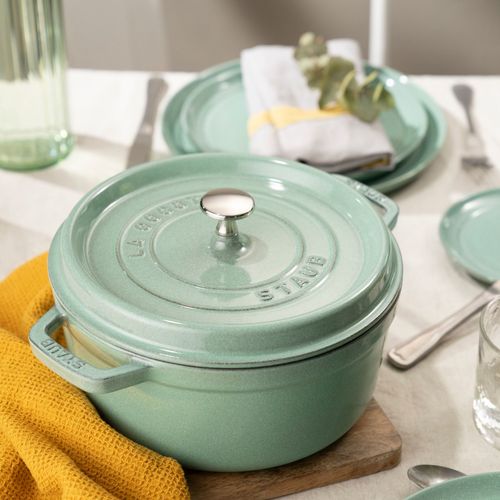 Cocotte 20 Cm, Rond(e), Sauge, Fonte