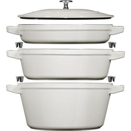 3-pcs, Set Empilable, Truffe Blanche