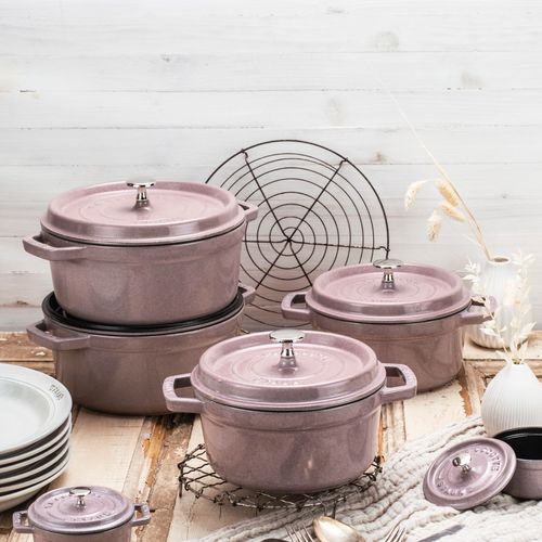 Cocotte 20 Cm, Rond(e), Fleur De Cerisier, Fonte