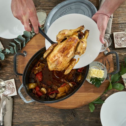 Cocotte Ovale 33 Cm Gris Graphite