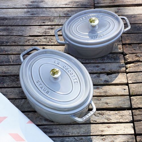 Cocotte Ovale 33 Cm Gris Graphite