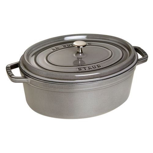 Cocotte Ovale 33 Cm Gris Graphite