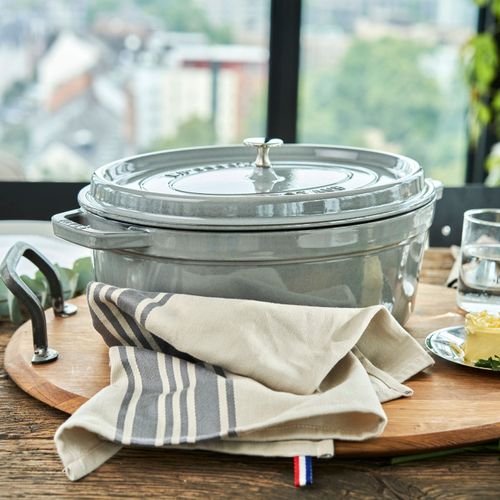 Cocotte Ovale 37 Cm Gris Graphite