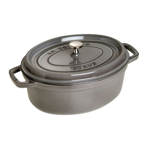 Cocotte Ovale 37 Cm Gris Graphite