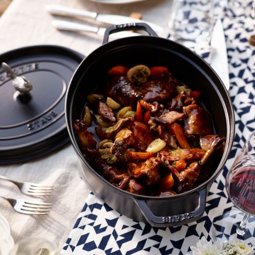 Cocotte En Fonte, Ovale, Noir