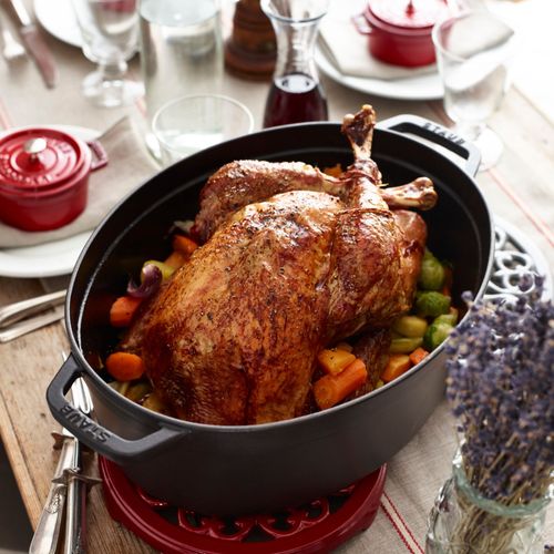 Cocotte En Fonte, Ovale, Noir