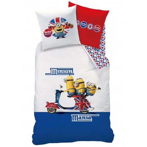 Housse De Couette 140x200cm Les Minions Scooter