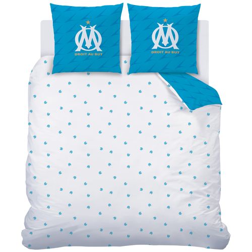 Parure De Lit Imprimée 100% Coton, Om Voilure Bleu 140x200+63x63cm