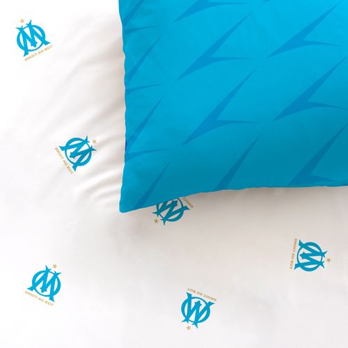 Parure De Lit Imprimée 100% Coton, Om Voilure Bleu 240x220+2x63x63cm