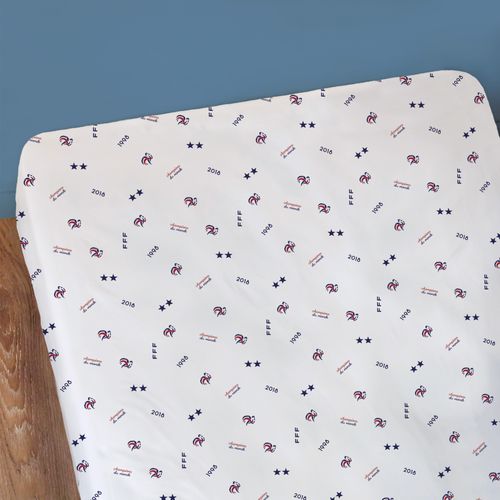 Drap-housse Imprimé 100% Coton, Fff Challenge Blanc 90x190/200cm - Bonnet 30cm