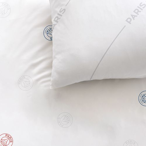 Parure De Lit Imprimée 100% Coton, Psg Retro White Blanc 140x200+63x63cm
