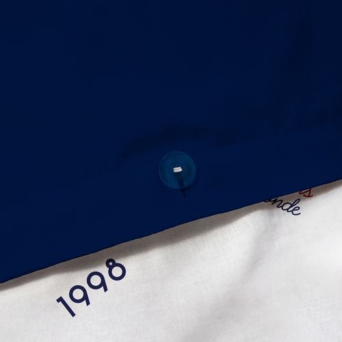 Parure De Lit Imprimée 100% Coton, Fff Challenge Bleu Marine 140x200+63x63cm