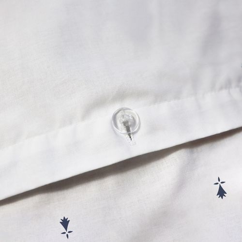 Parure De Lit Imprimée 100% Coton, Bretagne Gwenn Ha Du Blanc 140x200+63x63cm