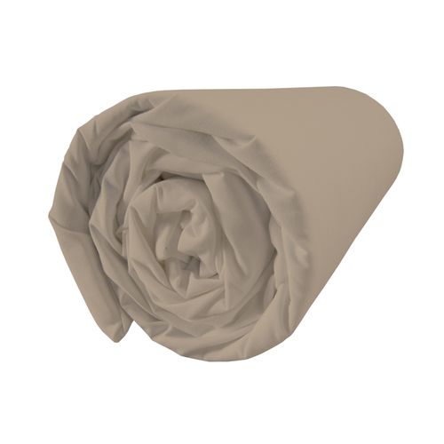 Drap-housse Uni En Percale, Coton Bio Taupe 140x190/200cm - Bonnet 30cm