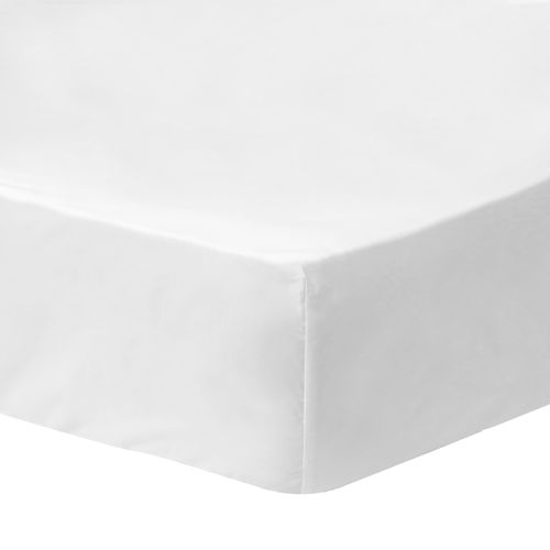 Drap-housse Uni En Percale, Coton Bio Craie 140x190/200cm - Bonnet 30cm