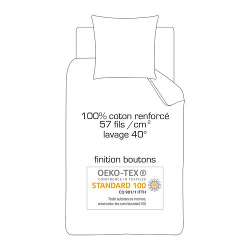 Parure De Lit Imprimée 100% Coton, Mario Up Side Down Bleu 140x200+63x63cm