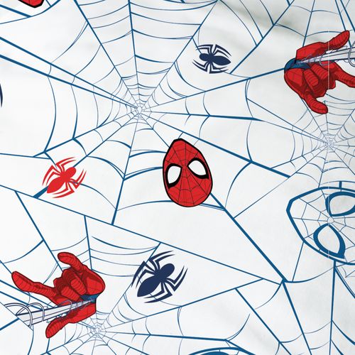 Parure De Lit Imprimée 100% Coton, Spiderman Home Jumping Bleu 140x200+63x63cm