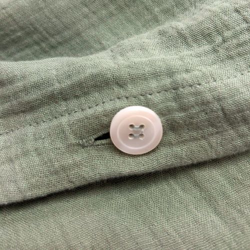 Parure De Lit Unie En Coton Taies Carrées, Gaze De Coton