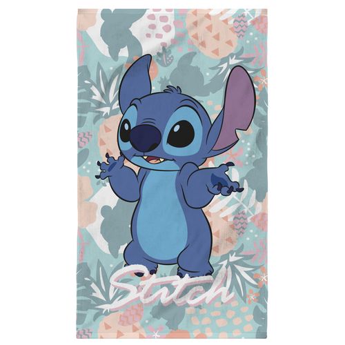 Serviette De Bain Et De Plage Imprimée 100% Coton, Disney Home Stitch Tropics Multicolore 70x120cm