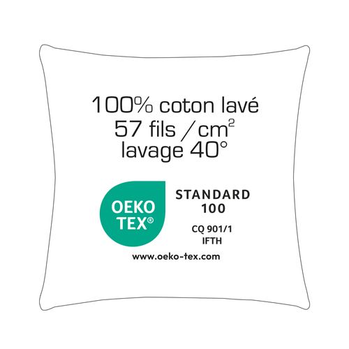 Set De 2 Taies D'oreiller Unies à Volant, Coton Lavé Anthracite 65x65cm