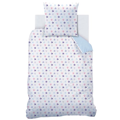 Parure De Lit Imprimée 100% Coton, Pat Patrouille Waf Bleu 140x200+63x63cm