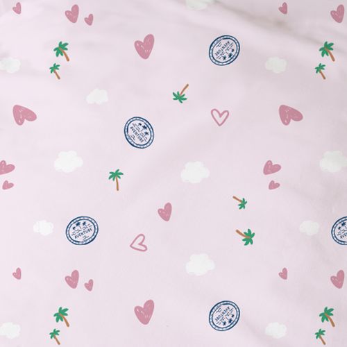 Parure De Lit Imprimée 100% Coton, Pat Patrouille Voyage Rose 140x200+63x63cm