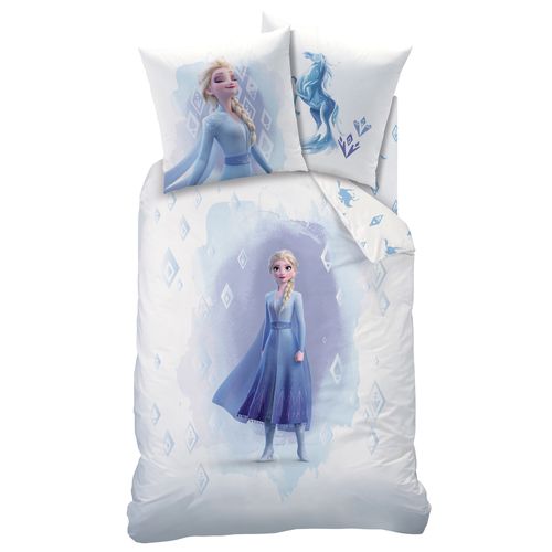 Parure De Lit Imprimée 100% Coton, Disney Home Frozen 2 Elements 140x200+63x63cm