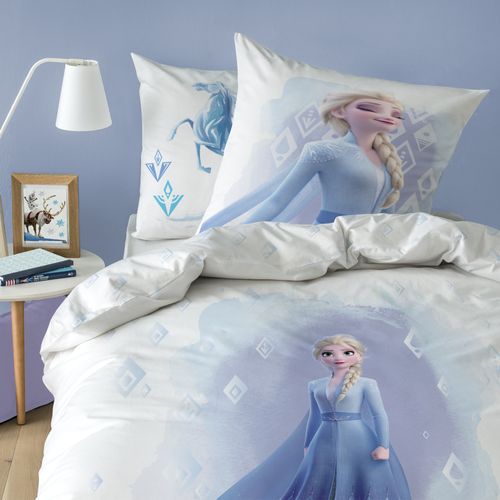 Parure De Lit Imprimée 100% Coton, Disney Home Frozen 2 Elements 140x200+63x63cm