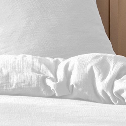 Housse De Couette Unie En Coton, Gaze De Coton Blanc 240x220cm