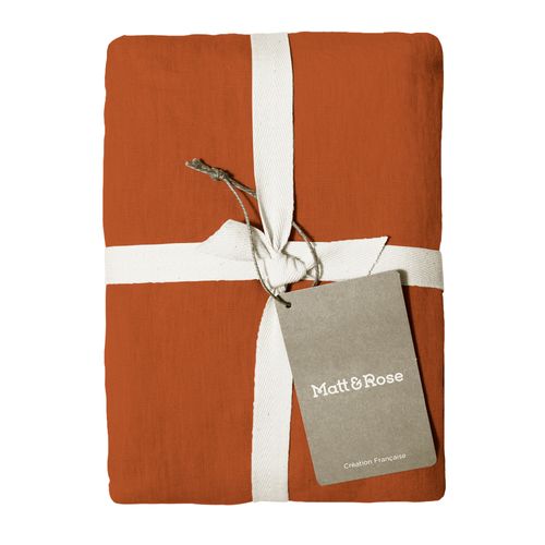 Set De 2 Taies D'oreiller Unies En Lin, Passion Lin Sienne 50x70cm - Lot De 2