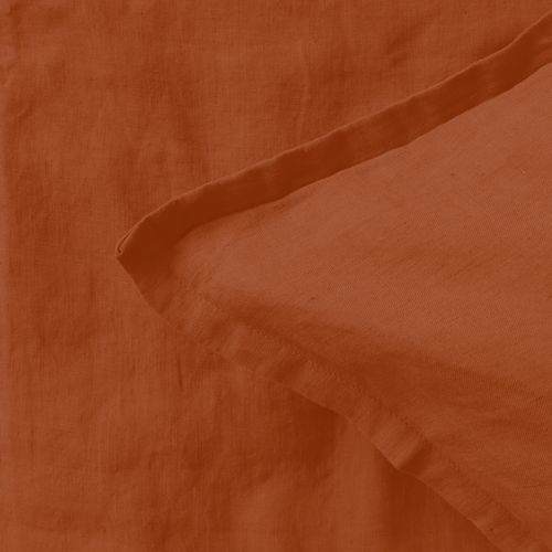 Set De 2 Taies D'oreiller Unies En Lin, Passion Lin Sienne 50x70cm - Lot De 2