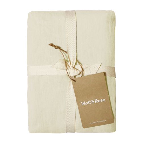 Set De 2 Taies D'oreiller Unies En Lin, Passion Lin Ivoire 65x65cm - Lot De 2