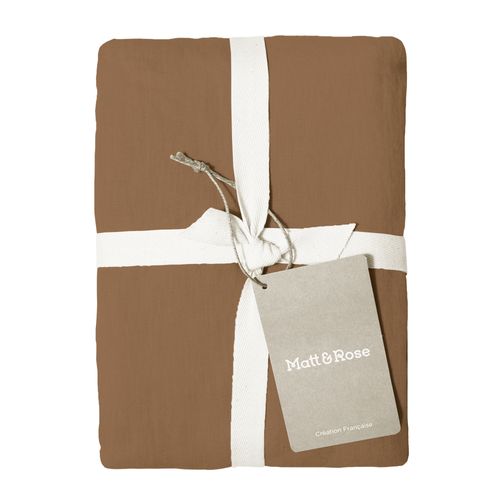 Set De 2 Taies D'oreiller Unies En Lin, Passion Lin Ecorce 65x65cm - Lot De 2