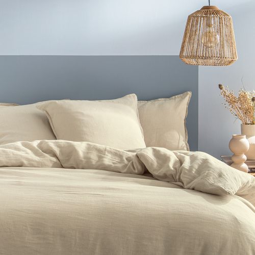 Housse De Couette Unie En Lin, Passion Lin Ivoire 260x240cm