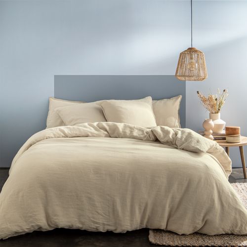 Housse De Couette Unie En Lin, Passion Lin Ivoire 260x240cm