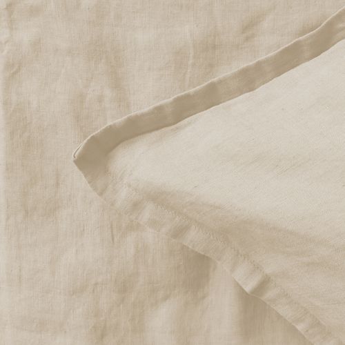 Parure De Lit Unie En Lin Taies Rectangulaires, Passion Lin