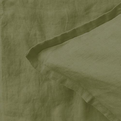 Parure De Lit Unie En Lin Taies Carrées, Passion Lin