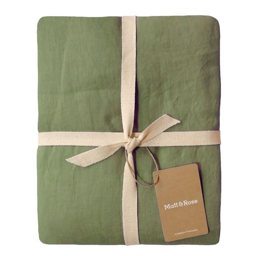 Parure De Lit Unie En Lin Taies Rectangulaires, Passion Lin